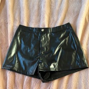 Shein pleather shorts